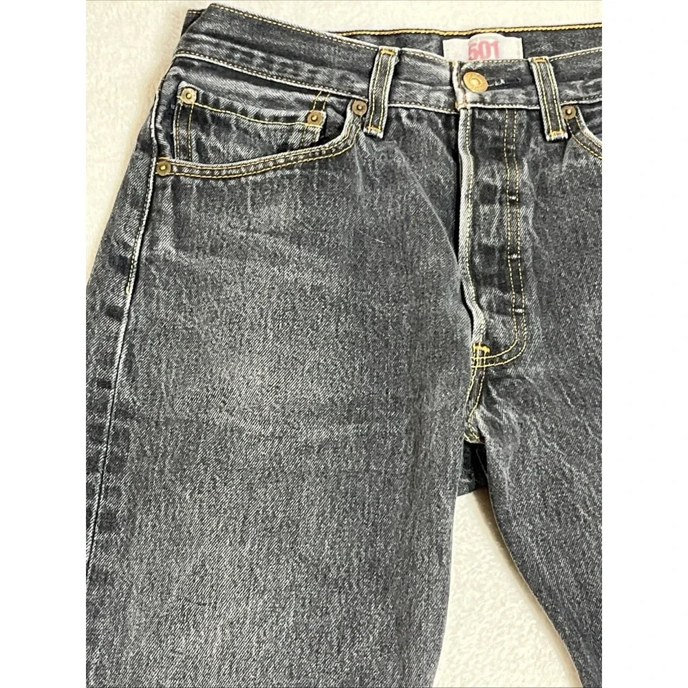 Vintage Levis 501 Black Jeans‎ Men 32x32 (31x 29) Y2K Button Fly Denim Straight